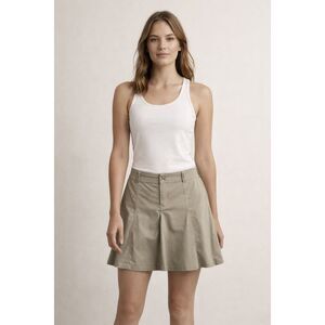 Athleta Khaki Athletic Skort Women’s Size 10 Stretch A-Line